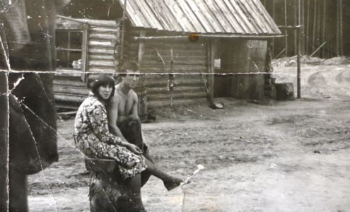 на одном из участков сбора живицы, рабочие ХЛХ