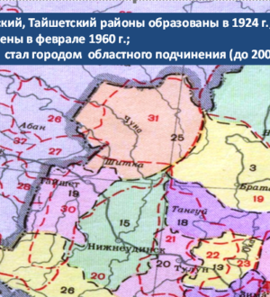 100 лет со дня образования Тайшетского и Шиткинского районов. 64-я годовщина существования Тайшетского района после включения в его состав ликвидированного Шиткинского района